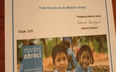 MARIJINI OBROCI – dodatna aktivnost iz vjeronauka. Iz riječi u djela. 