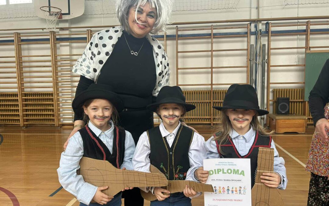Maškare u Osnovna škola Ivana viteza Trnskog – veselje, pjesma i spaljivanje „Razbibrige“